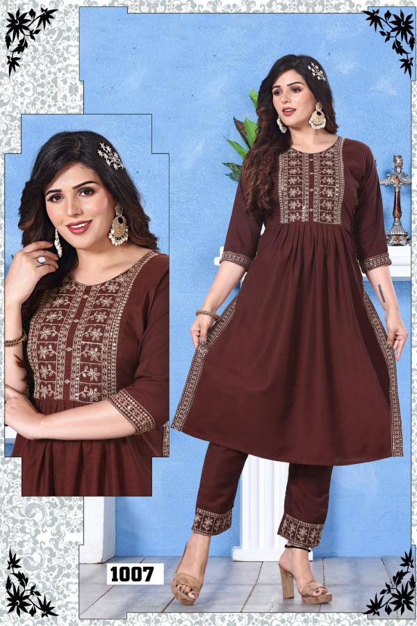 Trendy Samreen Silky Slub Designer Exclusive Kurti collection